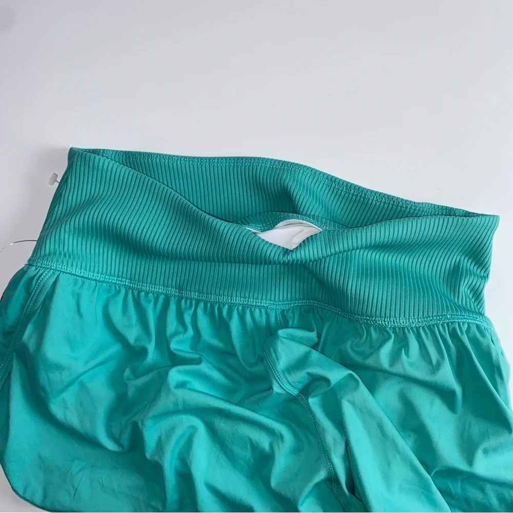 Nwot Free People Movement Game Time Shorts Aqua Blue size L